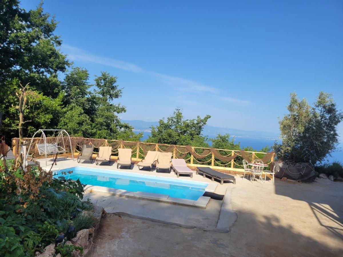Ferienwohnung Mit Pool Kroatien Mit Meerblick Und Pool Lovran Luaran gambar
