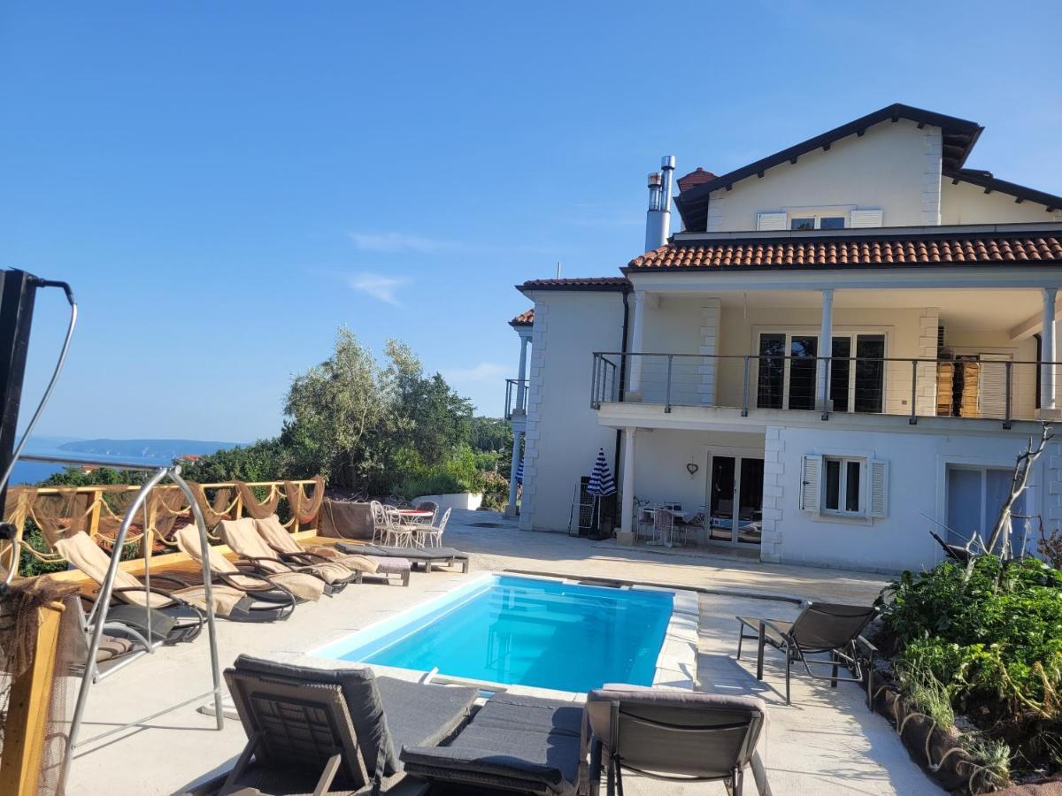 Ferienwohnung Mit Pool Kroatien Mit Meerblick Und Pool Lovran Luaran gambar